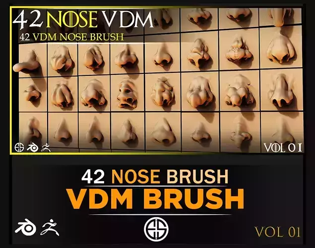 Nose-42 Vdm Nose-Character Vdm Brush-Nose Vdm Brush-Vol 01
