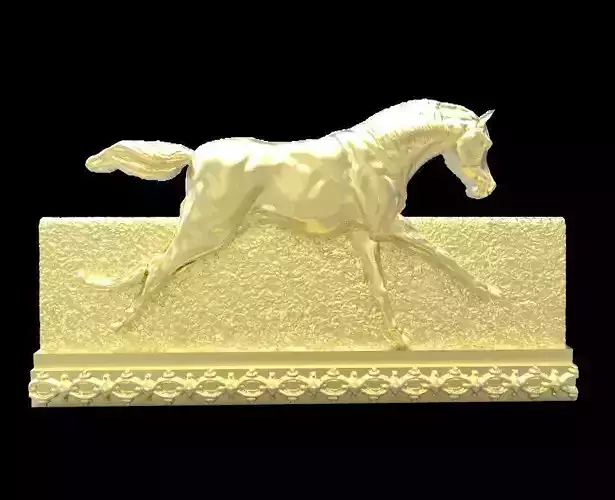 Galloping Horse in reliefs 3D print model