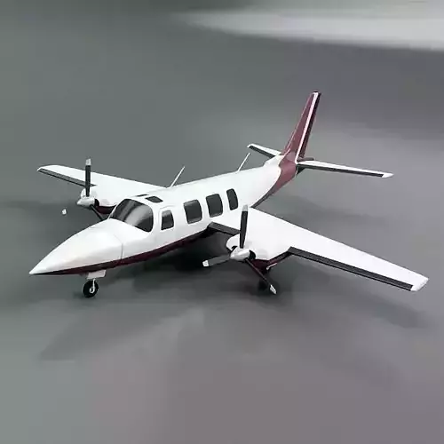 Piper Aerostar private turboprop airplane 3D model