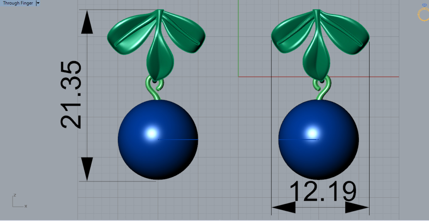 pearl gold earring pe0040 3D print model_10