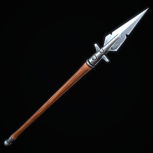 Stylized Medieval Spear Low-poly 3D model