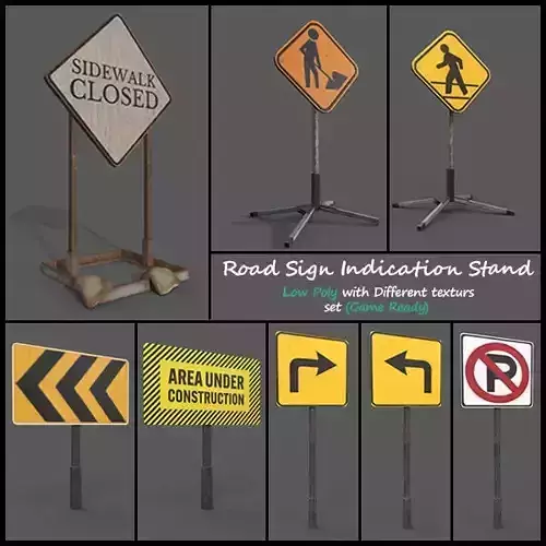 Road Sign Indication Stand Game Ready