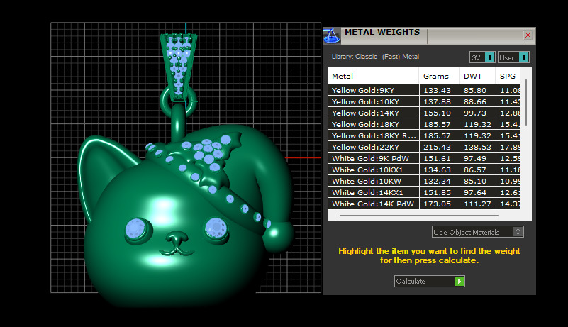 cat pendant 3D printable model  3D print model_7