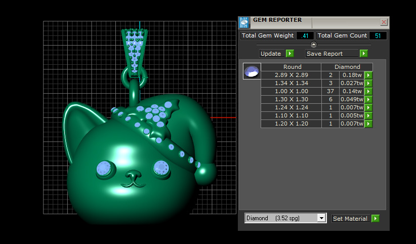 cat pendant 3D printable model  3D print model_6
