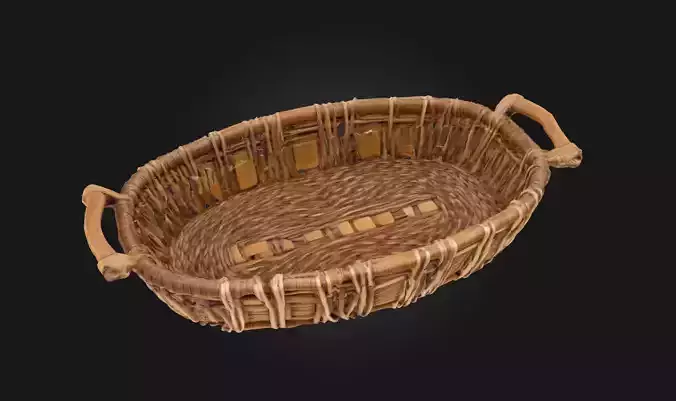 Woven Basket  Handcrafted Natural Fiber Container
