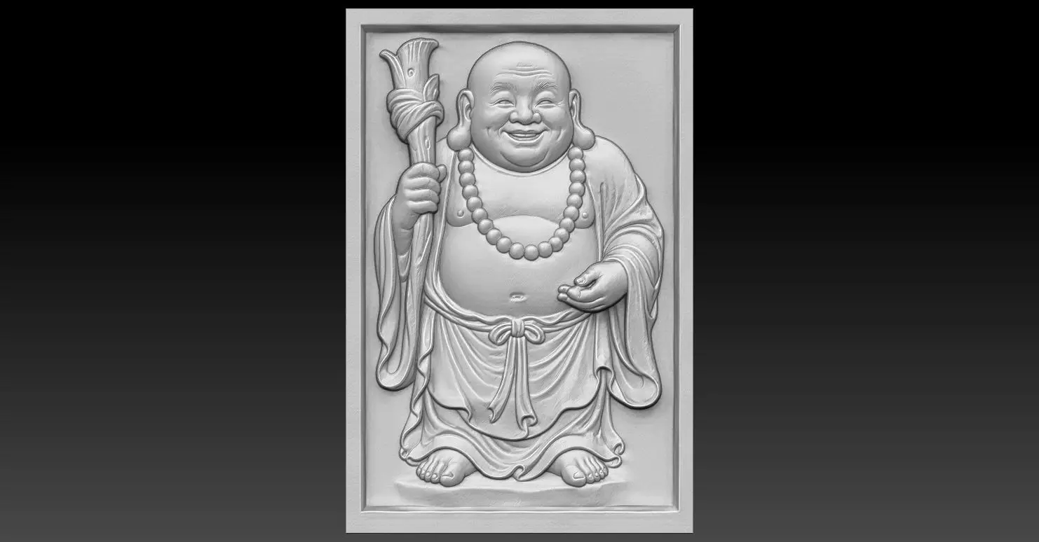 1 Buddha Maitreya CNC Relief Model 3D print model