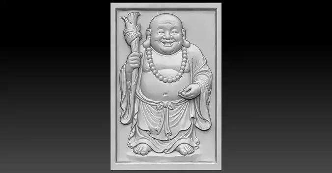 1 Buddha Maitreya CNC Relief Model