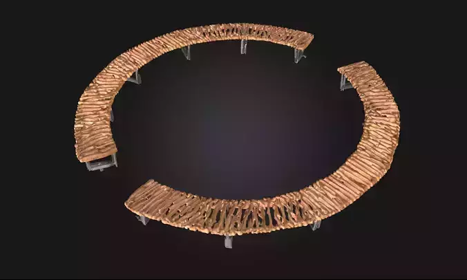 Circular Bench with Gap  Modern Urban Seating Element