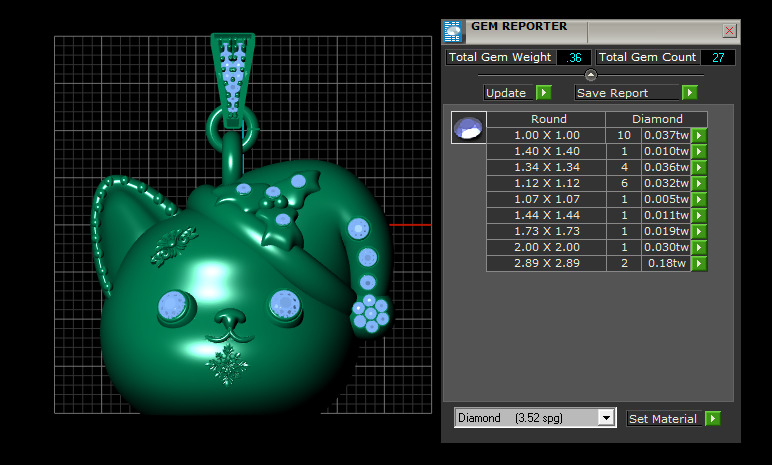 gold animal pendant 3D printable model  3D print model_6