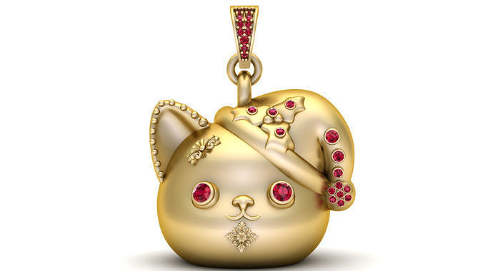 gold animal pendant 3D printable model  3D print model