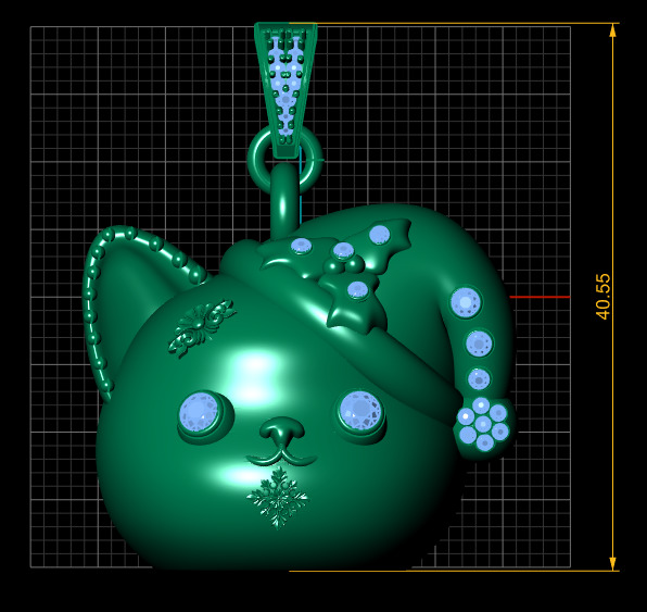 gold animal pendant 3D printable model  3D print model_4