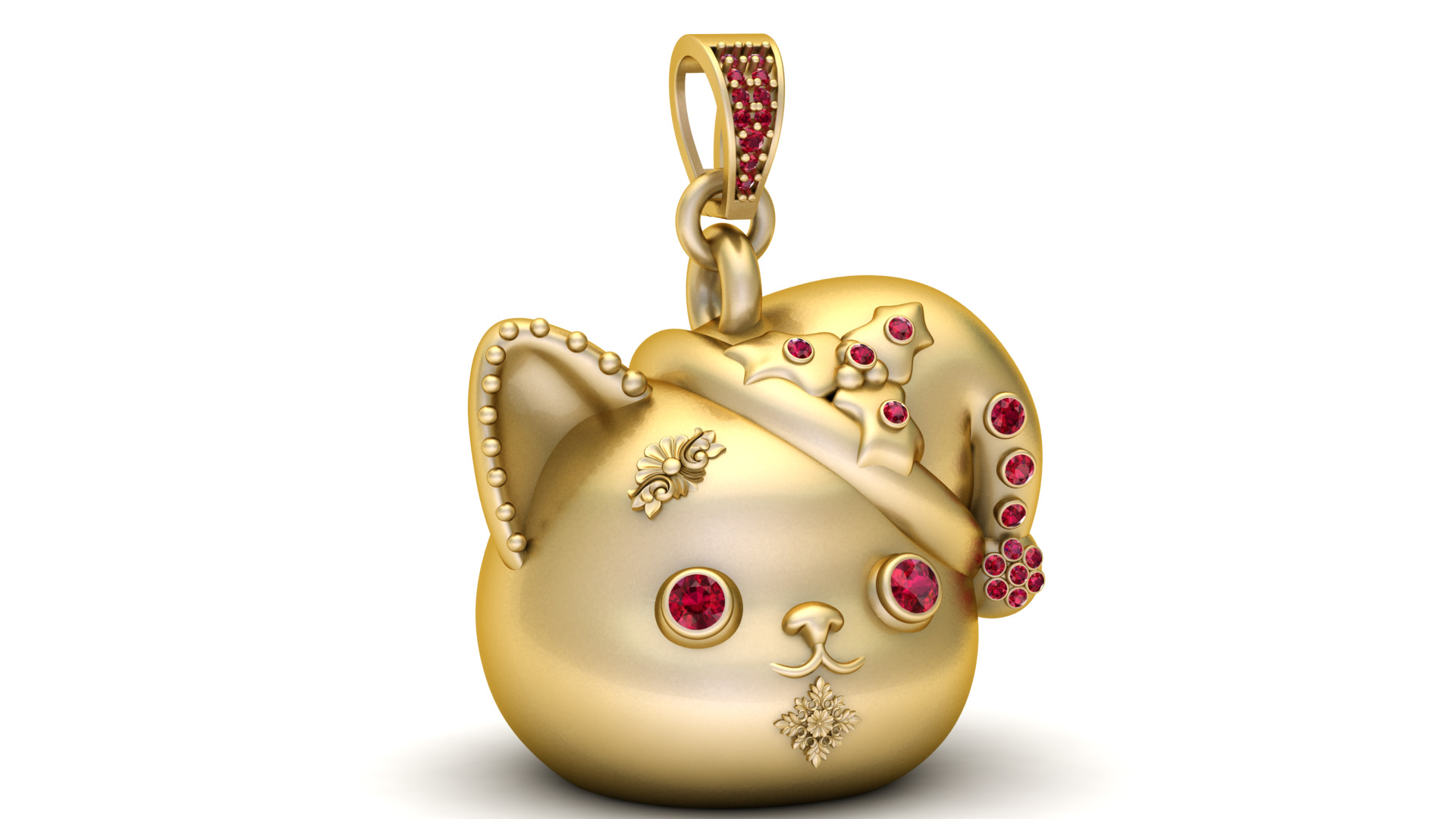 gold animal pendant 3D printable model  3D print model_1