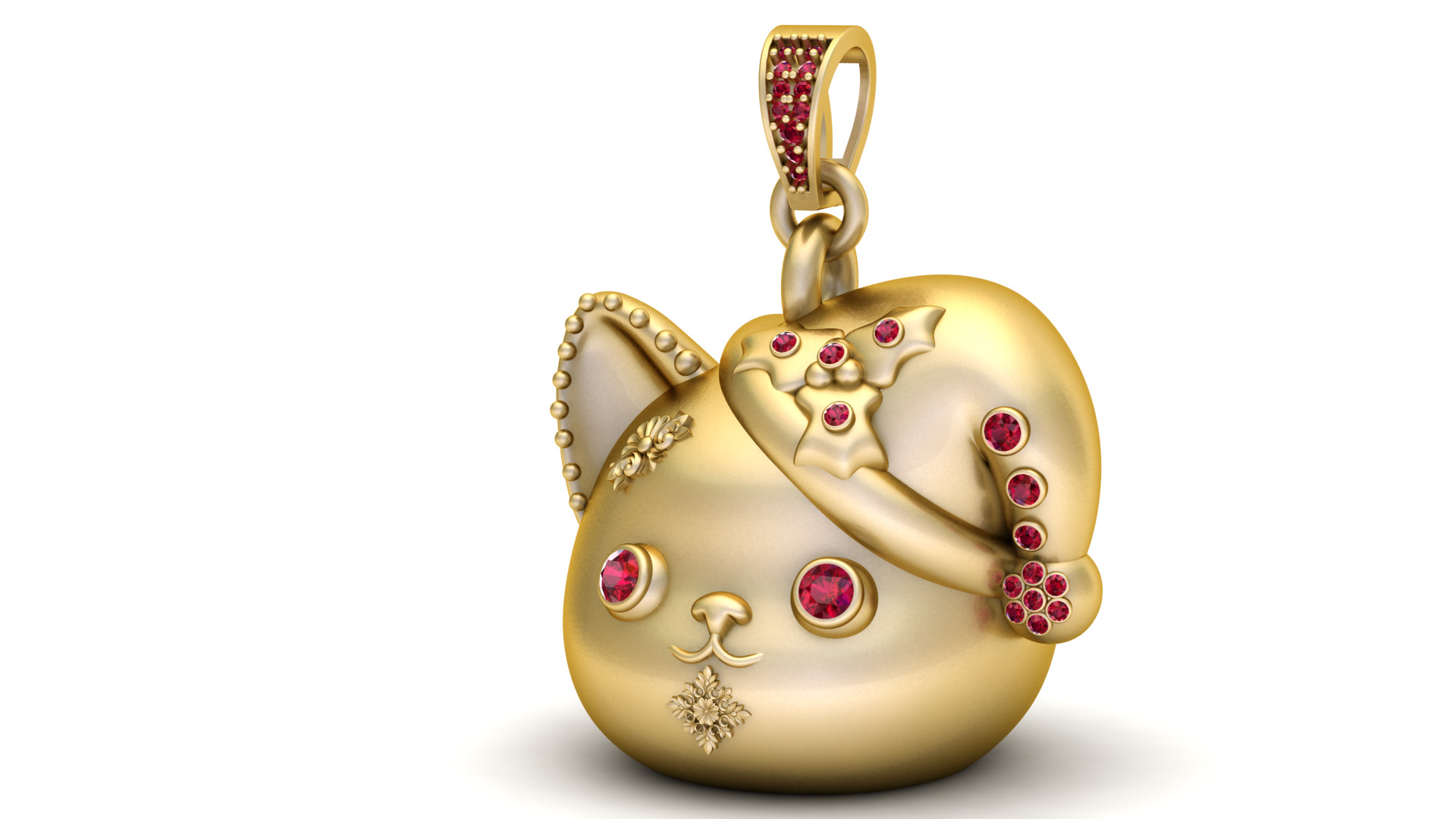 gold animal pendant 3D printable model  3D print model_2