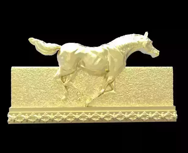 Galloping Horse in reliefs 3D print model