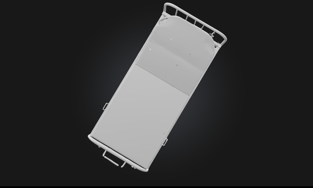 Rustic Hospital Bed  Vintage Medical Furniture 3D Model 3D model_5