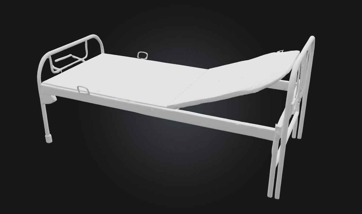 Rustic Hospital Bed  Vintage Medical Furniture 3D Model 3D model_6