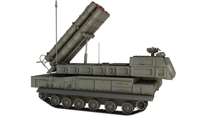 Buk M3 SA-17 missile systems 3D model
