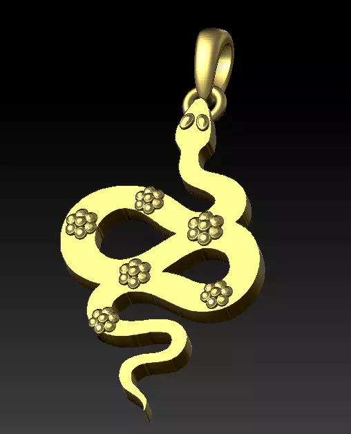 plastic SNAKE PENDANT 3D print model