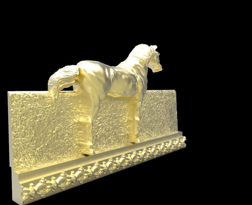 Galloping Horse in reliefs Free 3D print model_2