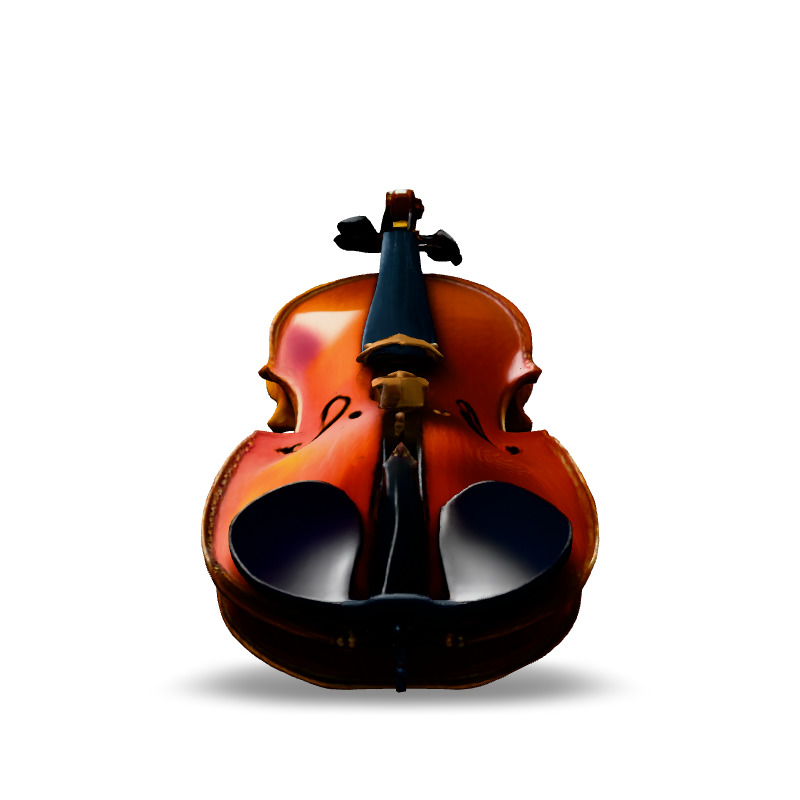 Realistic Violin 3D Model Low-poly 3D model_3