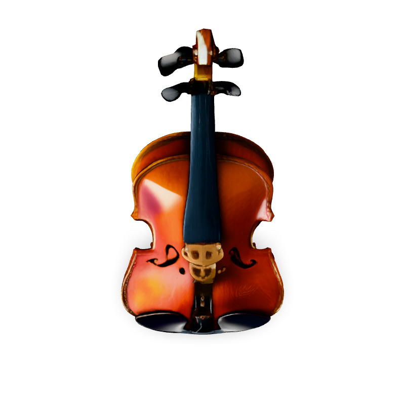 Realistic Violin 3D Model Low-poly 3D model_7