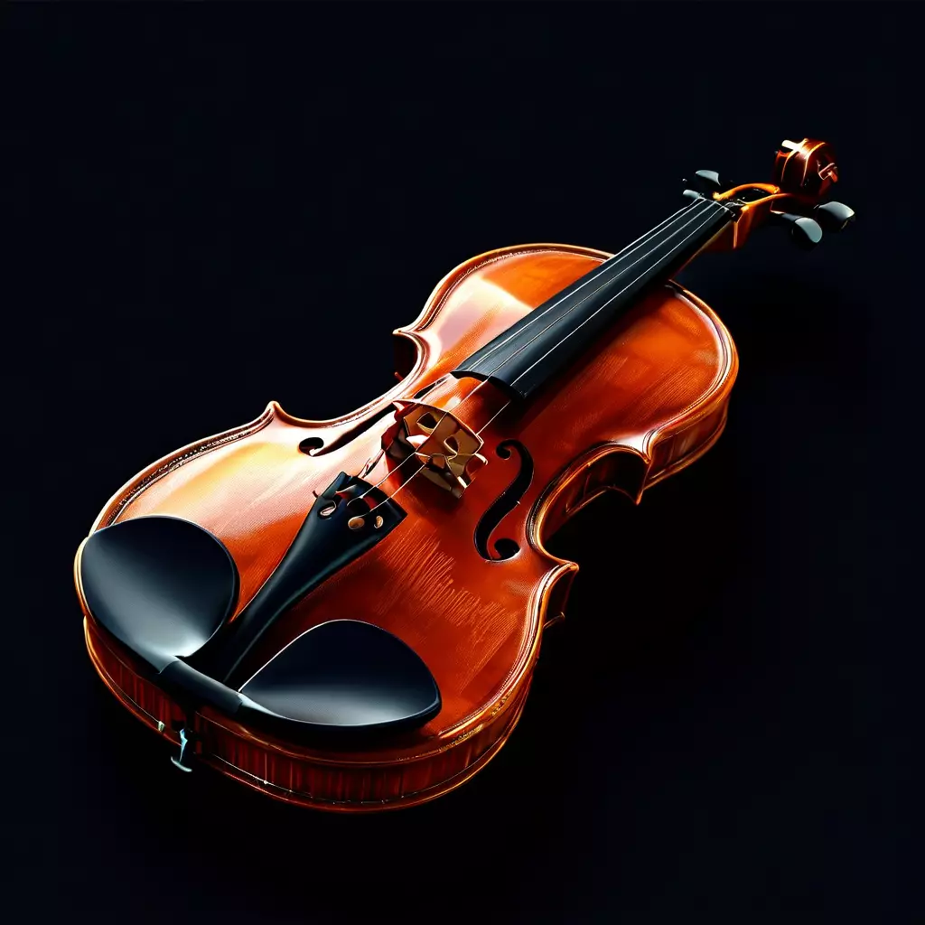 Realistic Violin 3D Model Low-poly 3D model_0