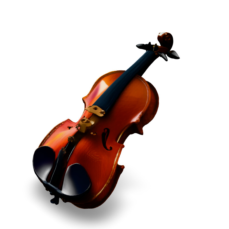 Realistic Violin 3D Model Low-poly 3D model_1