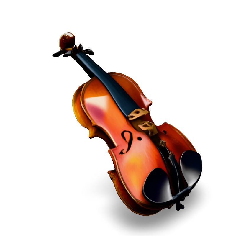 Realistic Violin 3D Model Low-poly 3D model_2