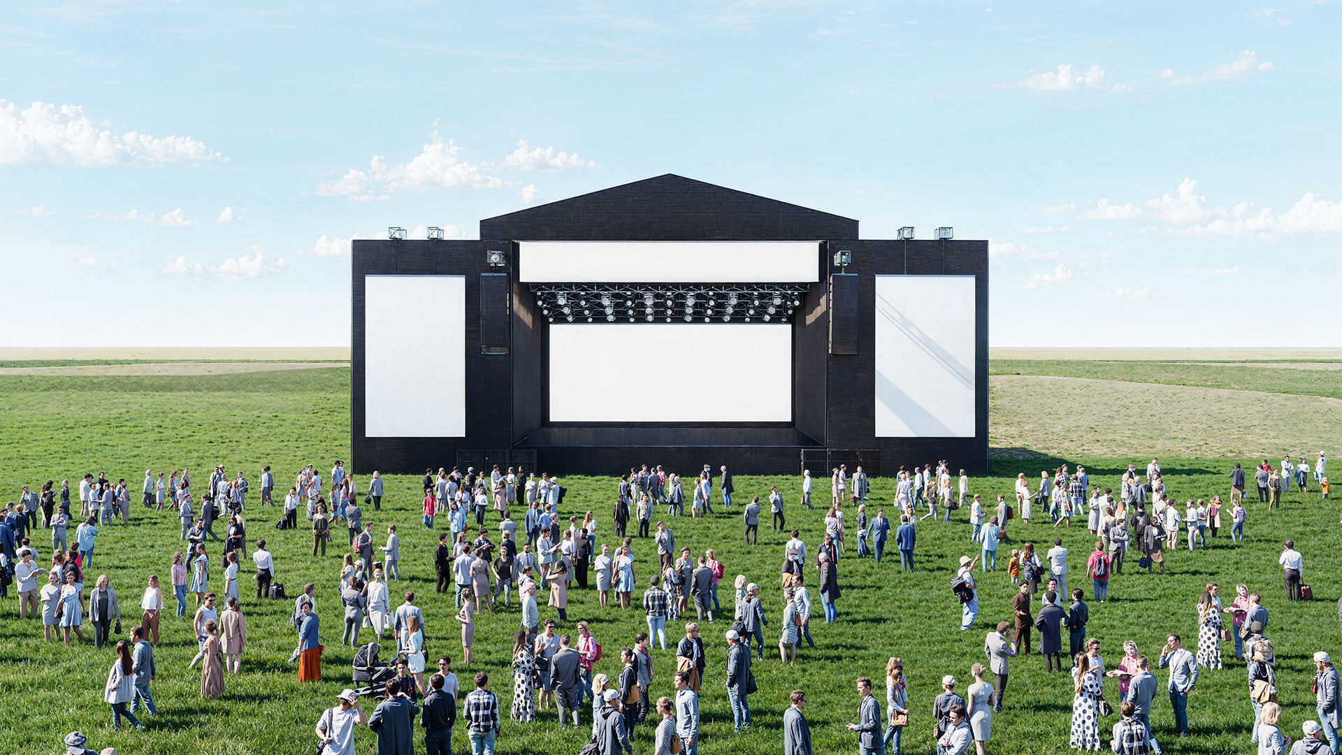 Modern Concert Stage 3D model_2