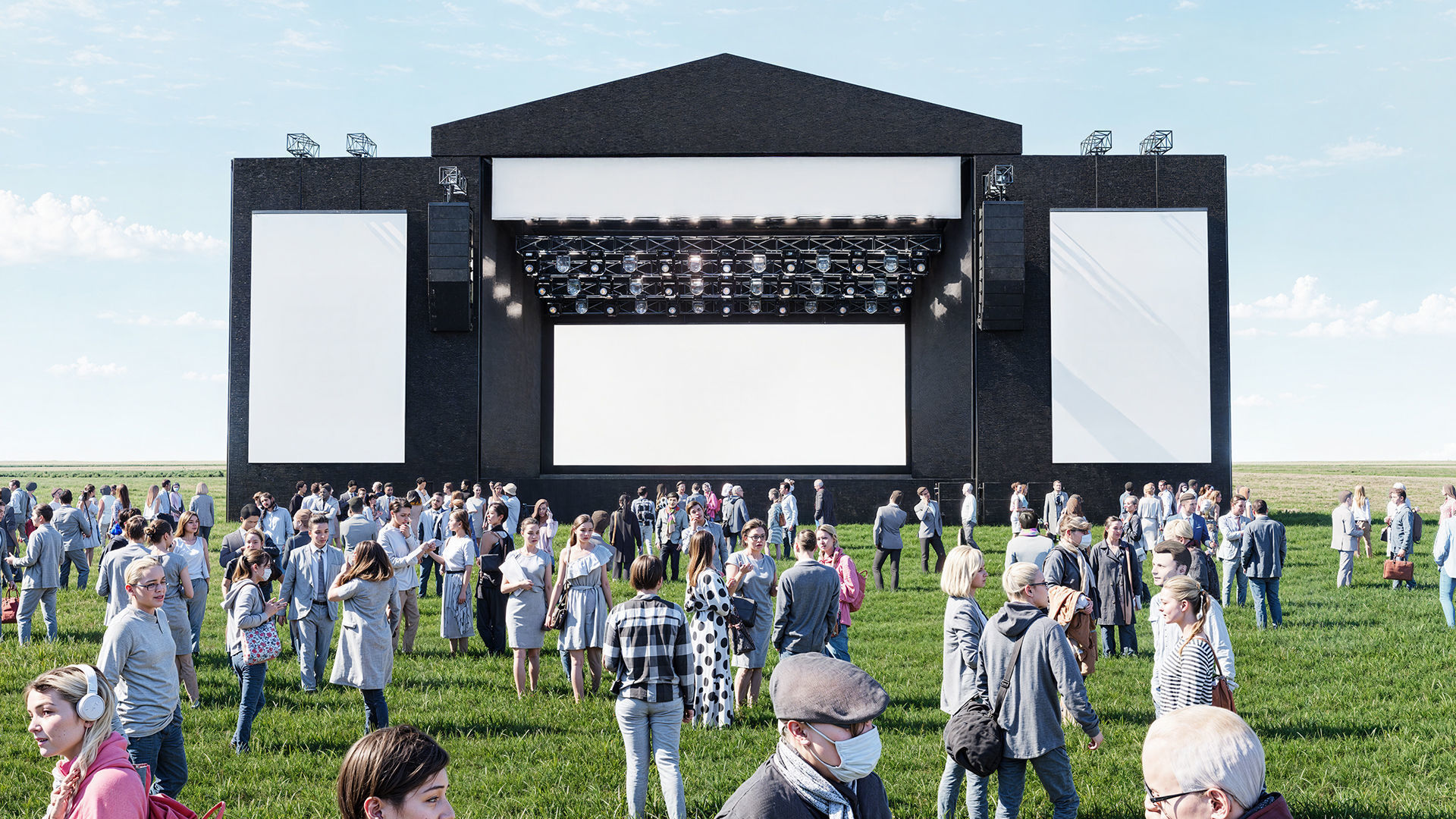 Modern Concert Stage 3D model_4