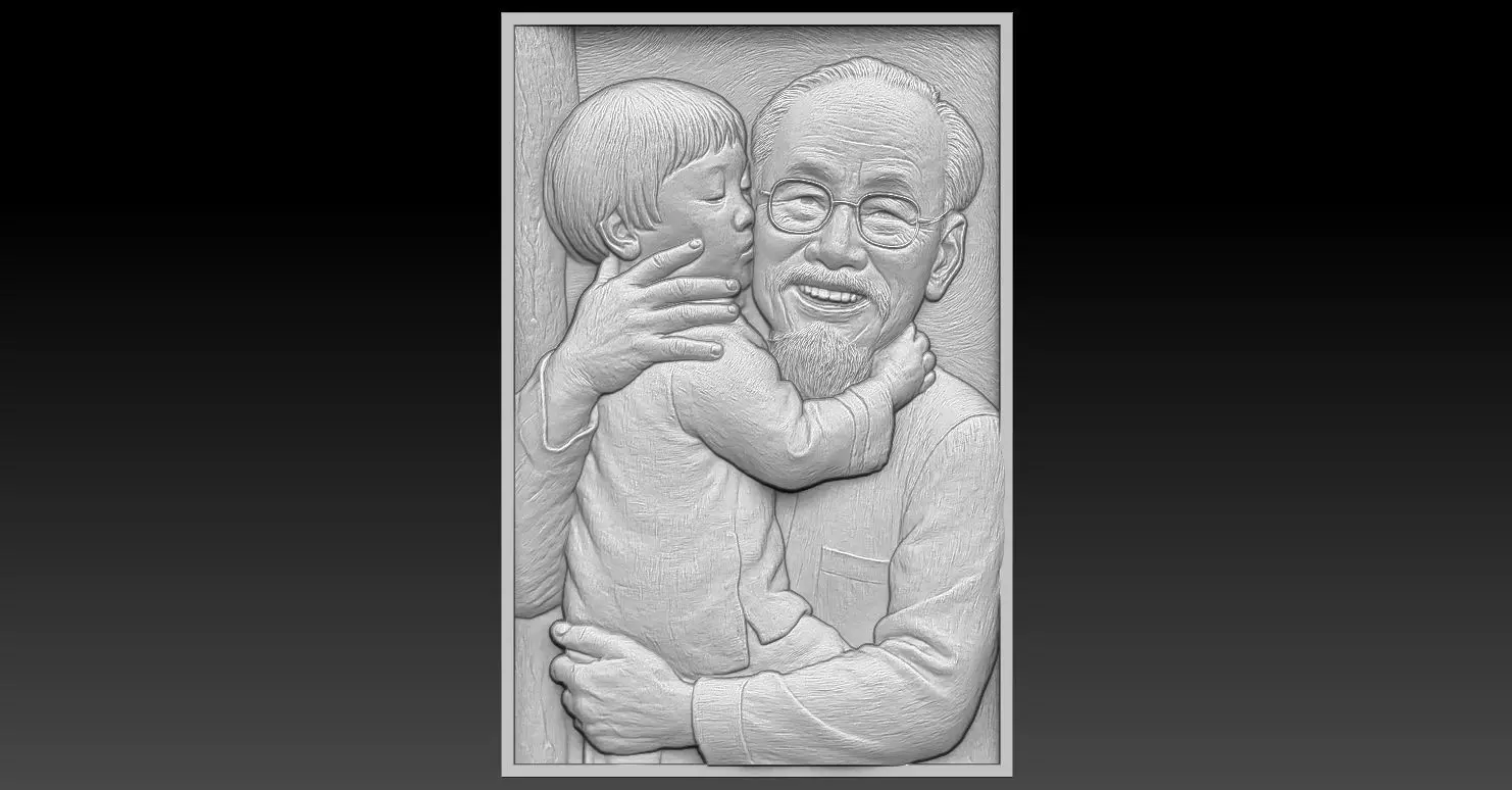 1 President Ho Chi Minh CNC Relief Model 3D print model