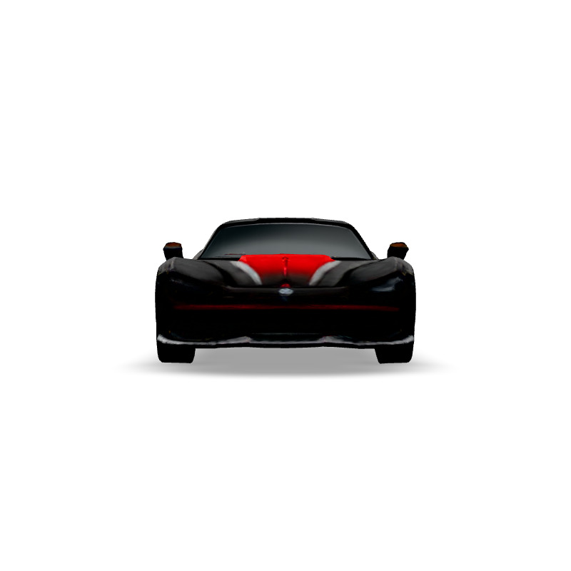 Sleek Black Supercar 3D Model Low-poly 3D model_3