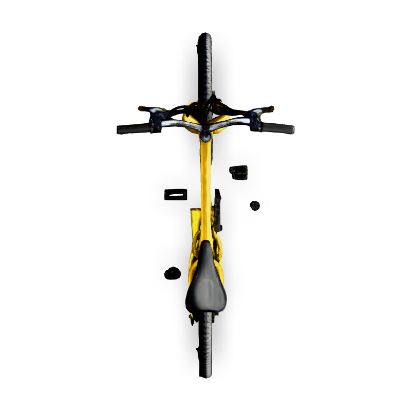 Realistic Yellow Mountain Bike 3D Model Low-poly 3D model_7