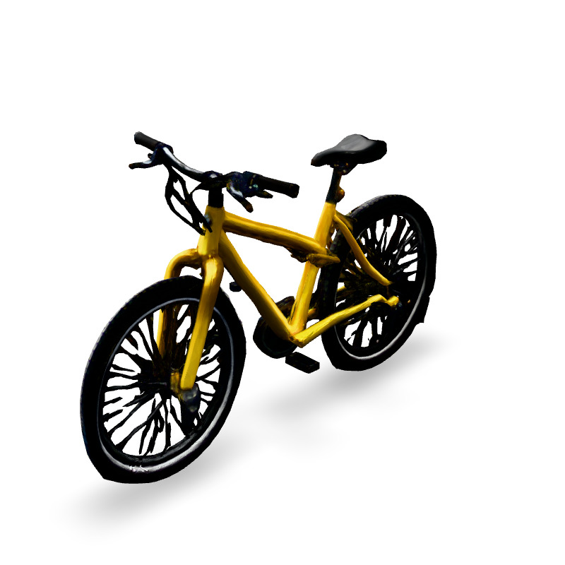 Realistic Yellow Mountain Bike 3D Model Low-poly 3D model_5