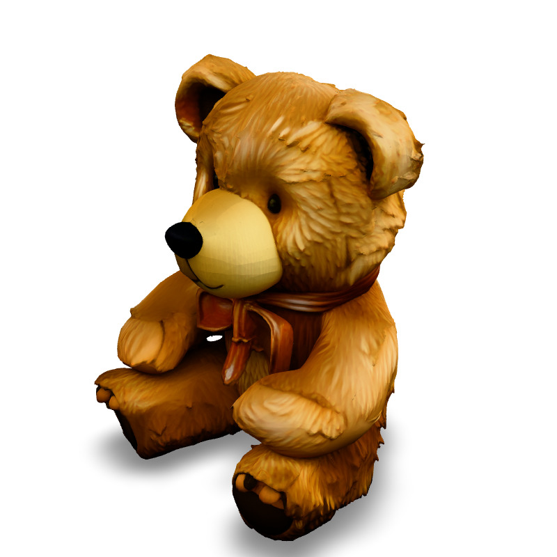 Adorable Teddy Bear 3D Model Low-poly 3D model_1