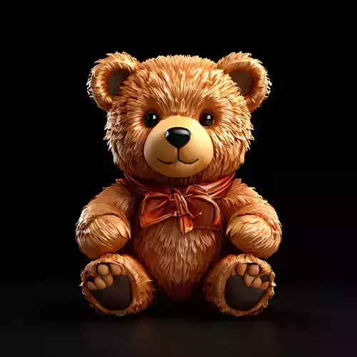 Adorable Teddy Bear 3D Model