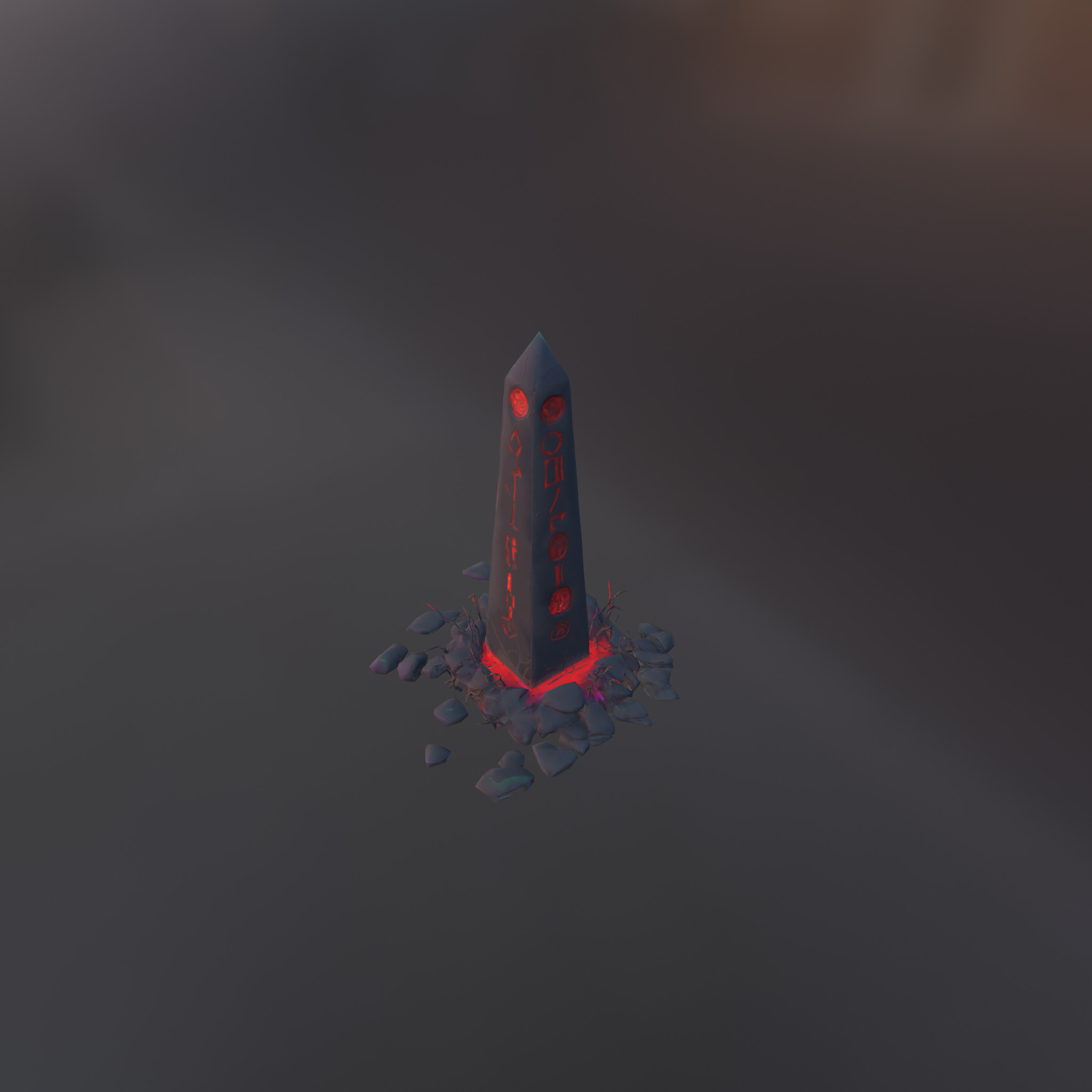 Stylized Game Asset - Dark Totem Low-poly 3D model_9