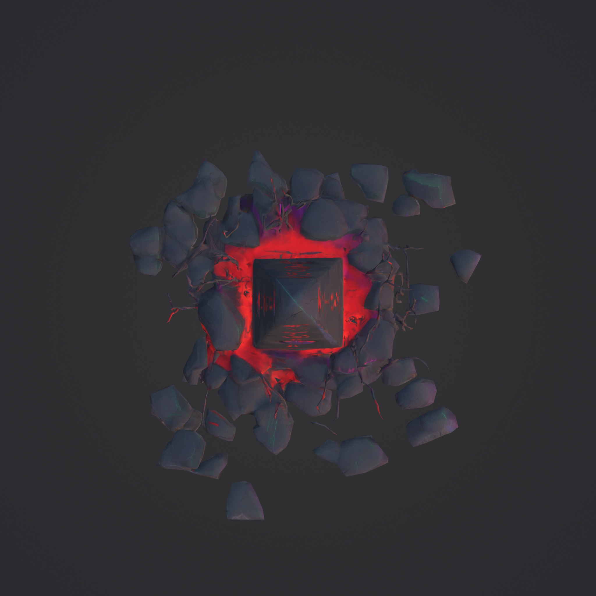 Stylized Game Asset - Dark Totem Low-poly 3D model_7