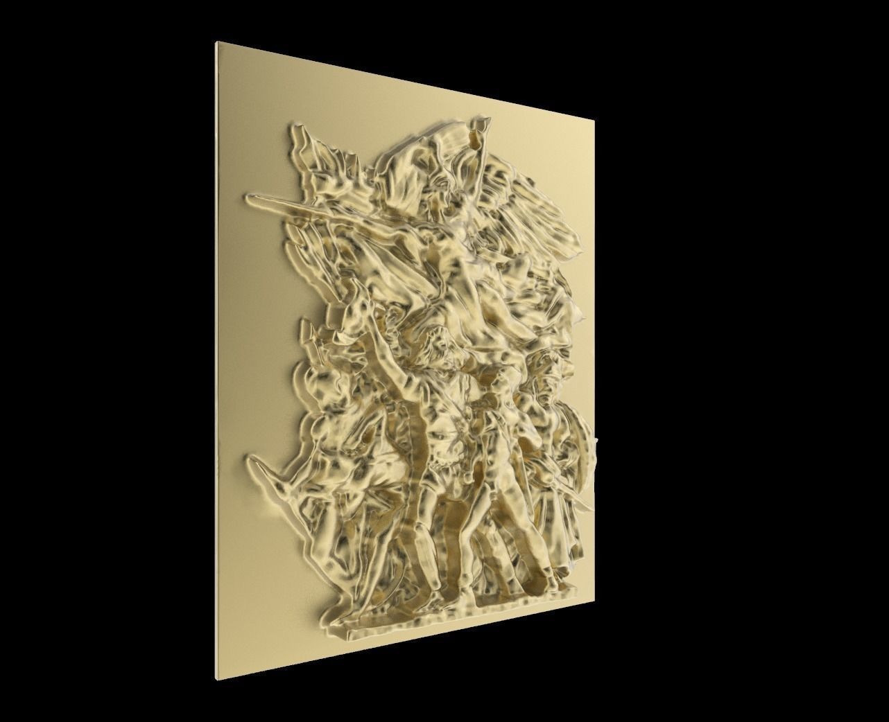 Triumphal Arch bas-relief Free 3D print model_2