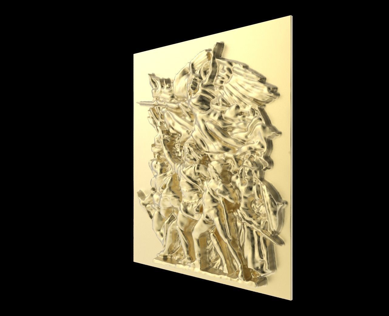 Triumphal Arch bas-relief Free 3D print model_1