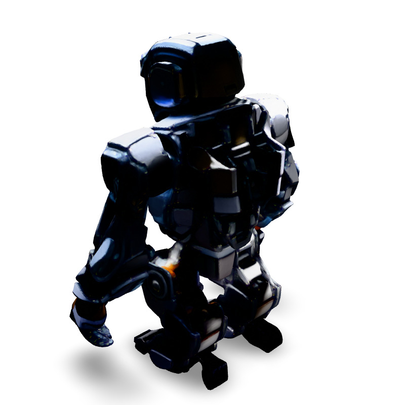 SciFi Heavy Combat Robot Mech Low-poly 3D model_4