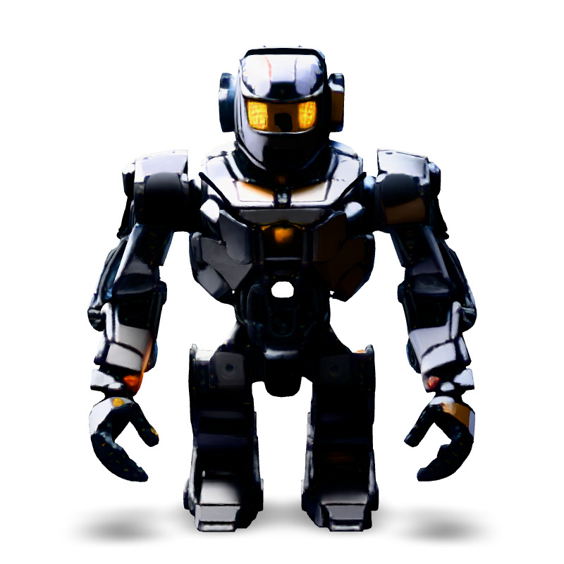 SciFi Heavy Combat Robot Mech Low-poly 3D model_3