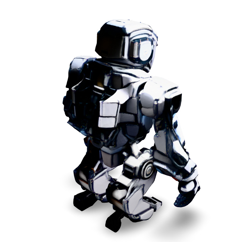 SciFi Heavy Combat Robot Mech Low-poly 3D model_5