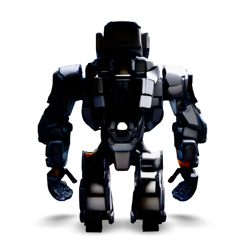 SciFi Heavy Combat Robot Mech Low-poly 3D model_6