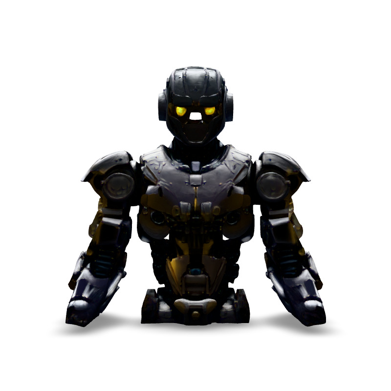 Scifi Robot Warrior Advanced Mech Model Low-poly 3D model_3