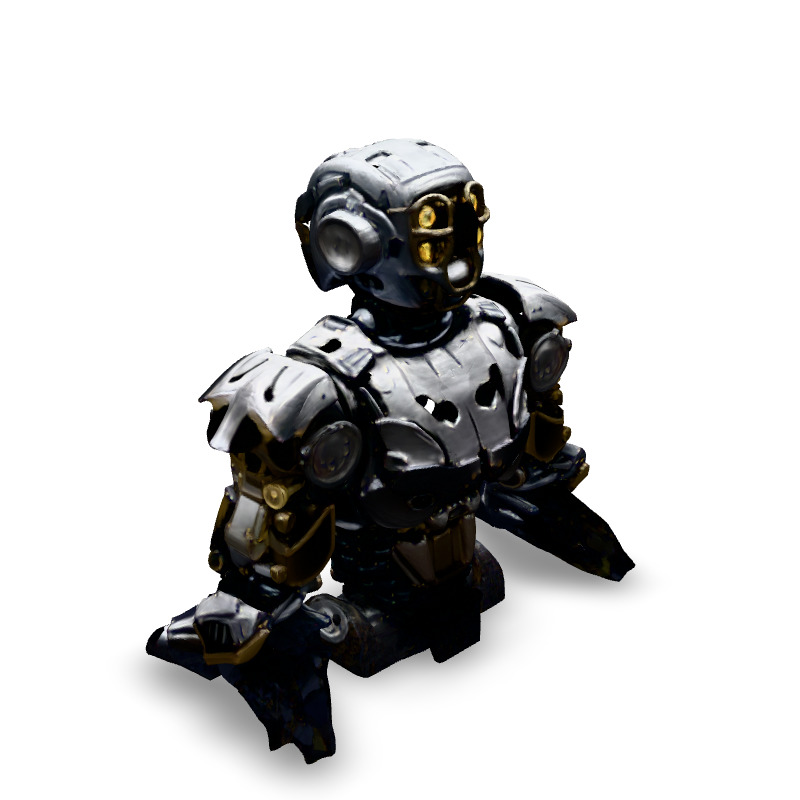 Scifi Robot Warrior Advanced Mech Model Low-poly 3D model_4