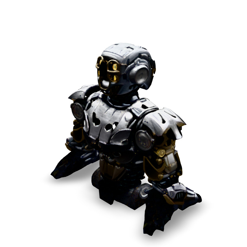 Scifi Robot Warrior Advanced Mech Model Low-poly 3D model_5
