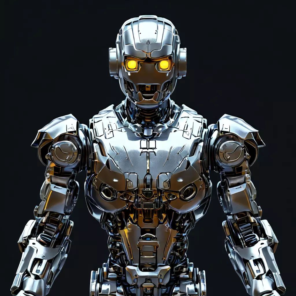 Scifi Robot Warrior Advanced Mech Model Low-poly 3D model_0