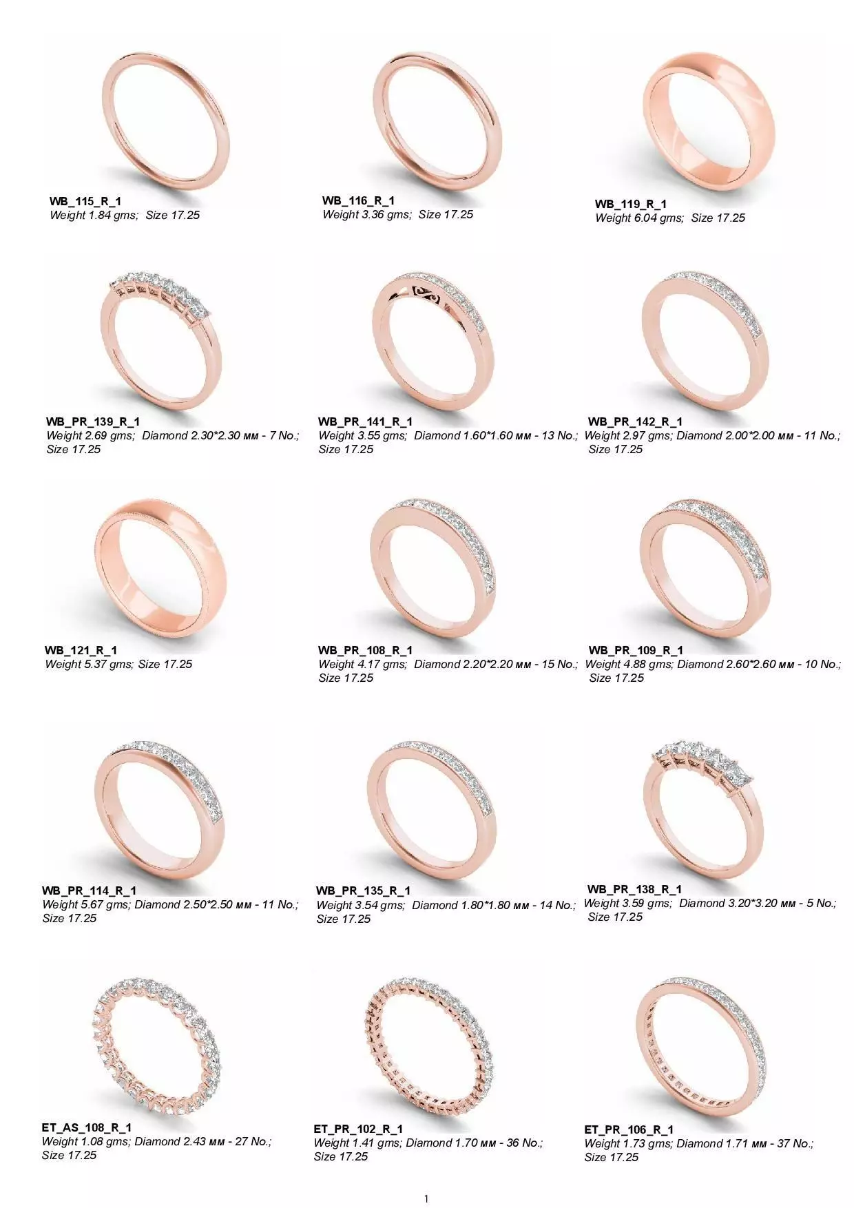 Exclusive Diamond Jewelry mix Collection 3D print model