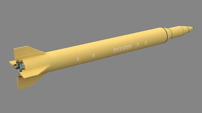 Ghadr-110 Iranian Ballistic Missile Low-poly 3D model